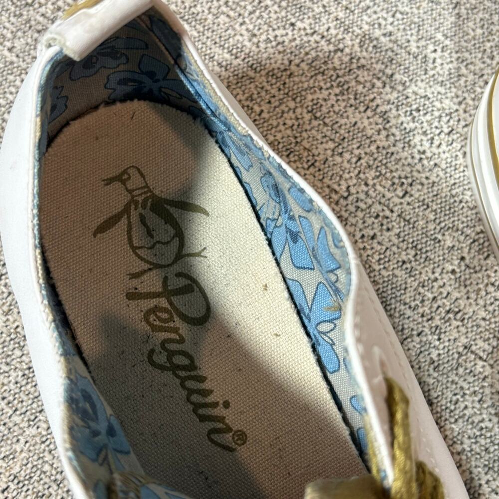 Penguin Peng Prince Low Cut Comfort Tennis Shoe Leather Men Size 11 - Picture 4 of 8